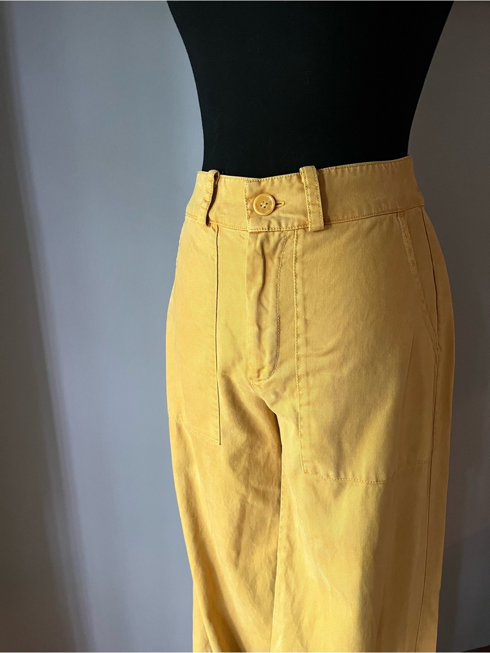 Joie Golden Mustard High Rise Wide Leg Utility Pants Full Length Size 4